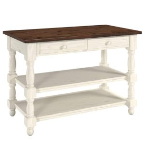 Wood Kitchen Island 2 Drawers 2 Shelf | Furniture Dash